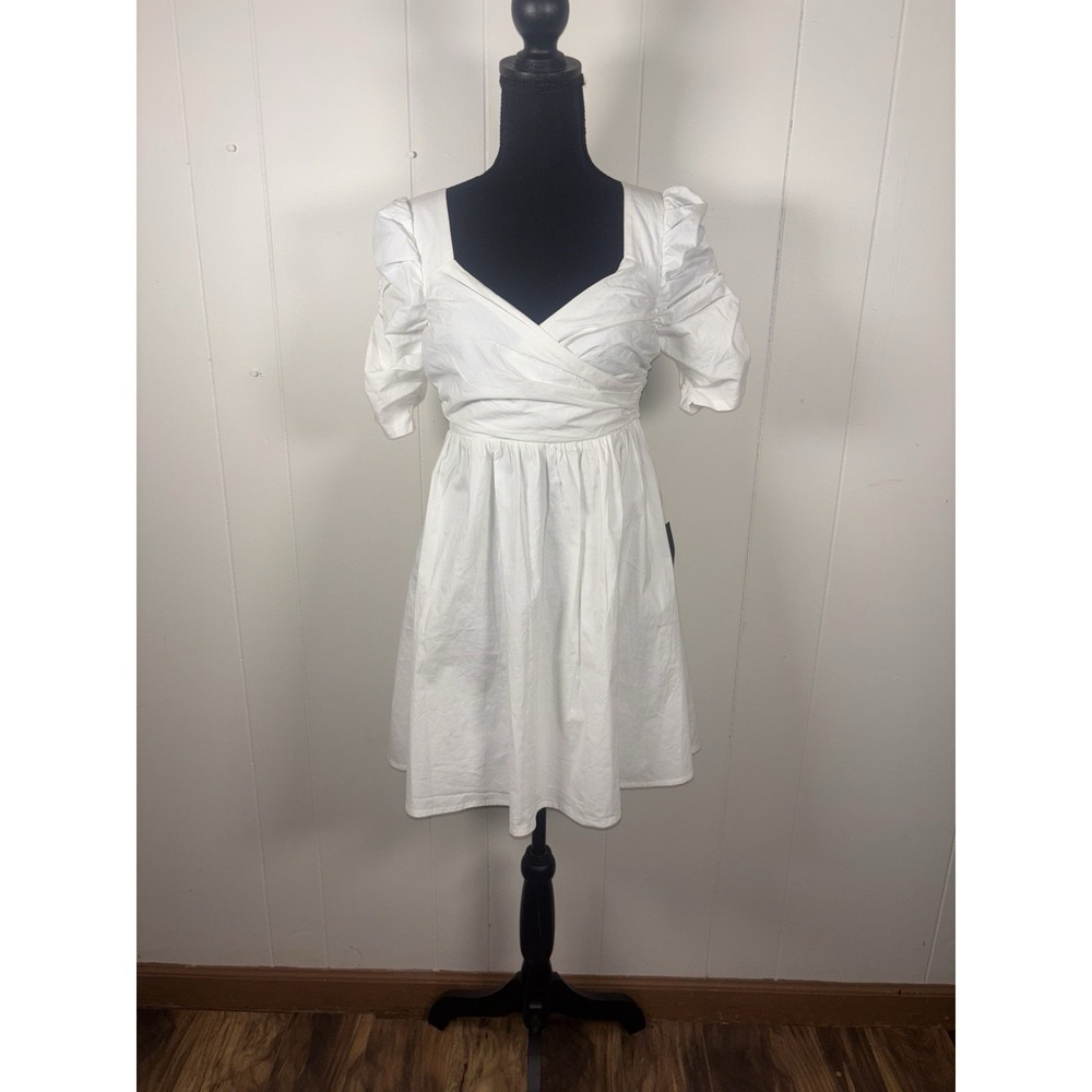 lulus white babydoll dress nwt small lined